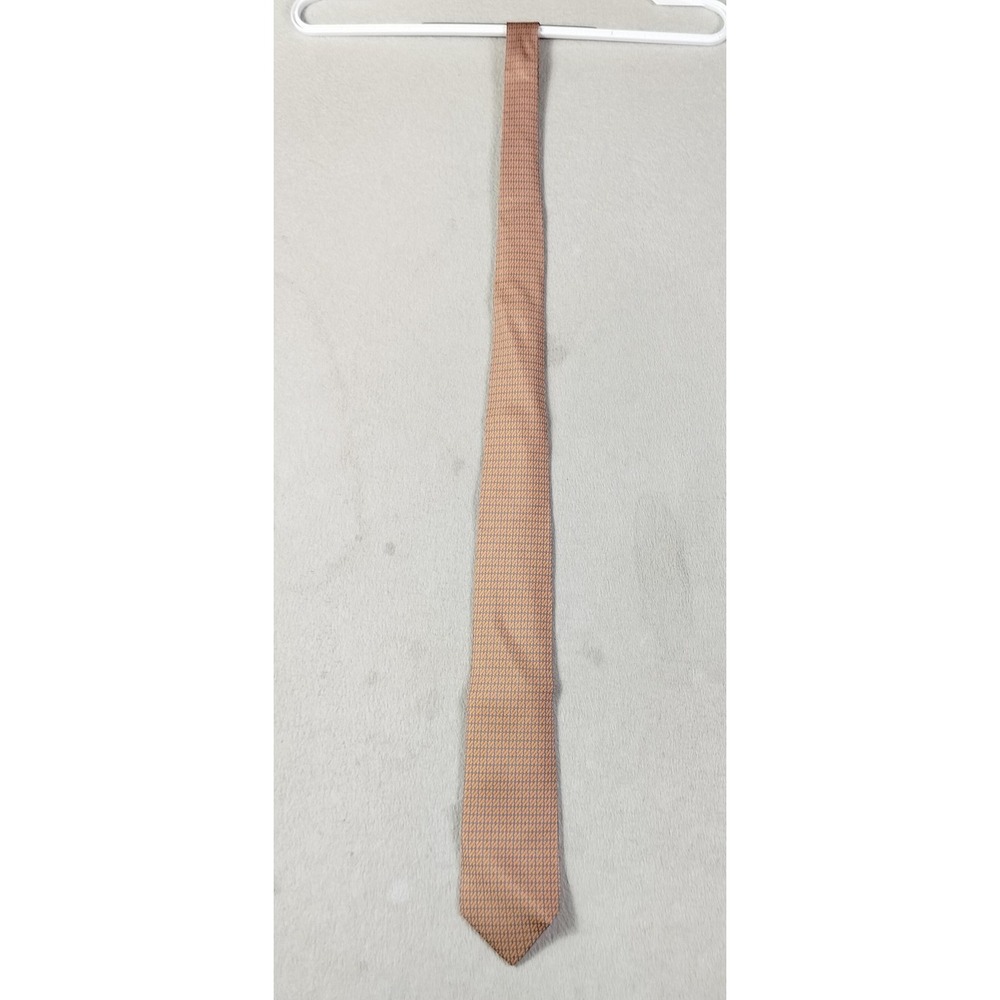 Hermes Silk Tie Mens One Size Yellow Geometric Designer Made In France 605807